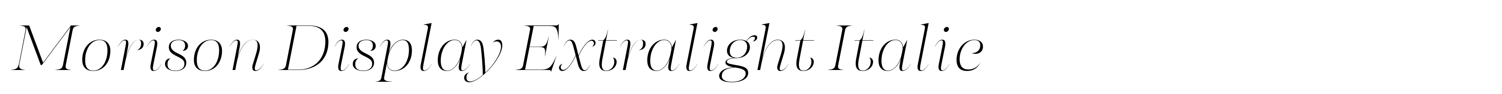 Morison Display Extralight Italic